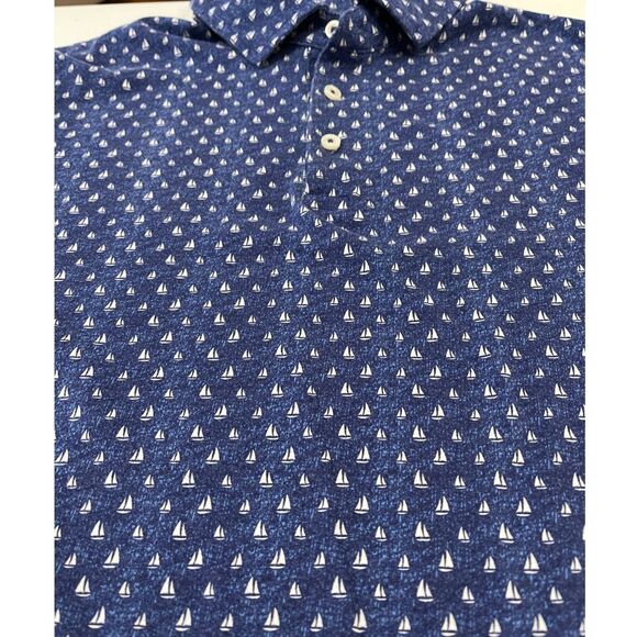 Daniel Cremieux Classics Men's Blue Sailboat Nautical Print Polo Shirt Size XL - Picture 3 of 10